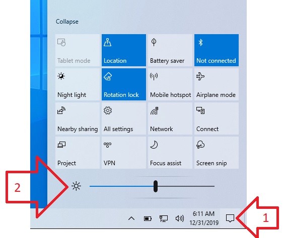 adjust display gamma windows 10