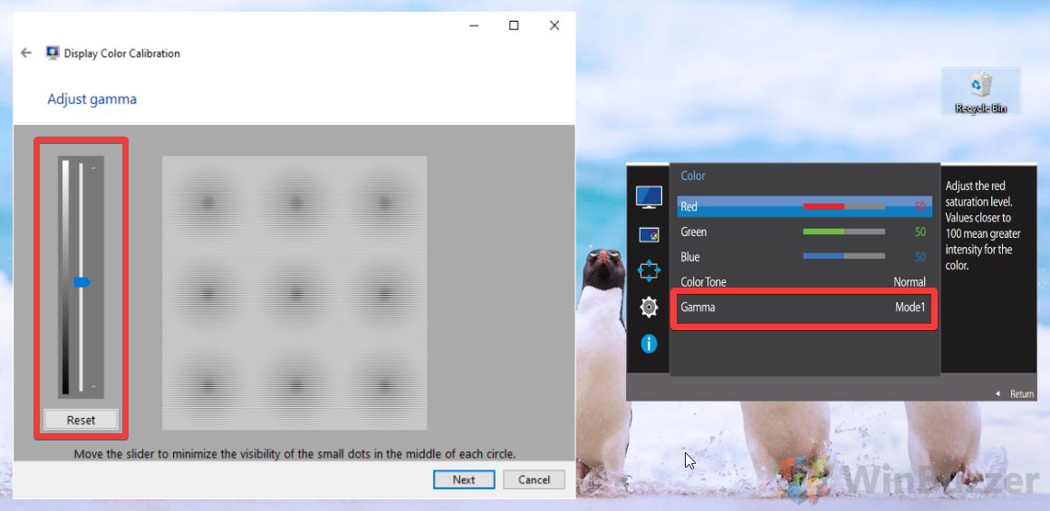 adjust display gamma windows 10